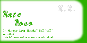 mate moso business card